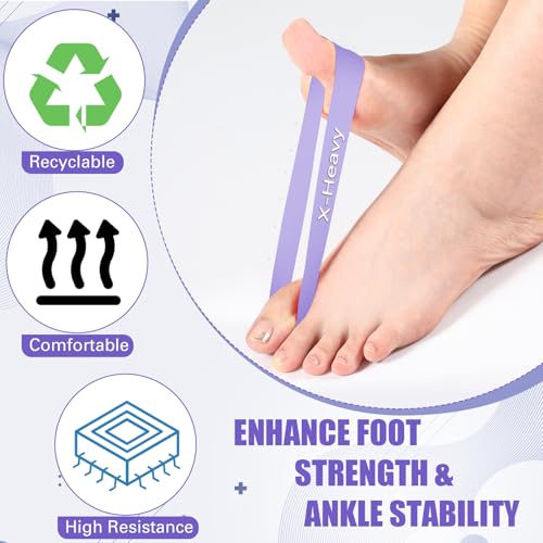 Set of 5 Toe Stretcher Band Separator Spacer Bunion Correction Hallux Valgus Alignment Foot Stretcher Straightener Resistance Loop Yoga Exercise Foot Care with Carry Bag(Pastel)