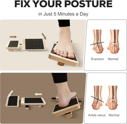 Ankle Strengthener & Ankle Balance Board for Sprained Ankles, Plantar Fasciitis Relief, Posture Correction, Stability Training, Rehab & Injury Prevention – Foot Strengthener for Home & Gym Use