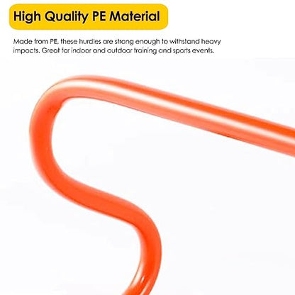 Height Adjustable Hurdles, 9 12 16 20 24 Inch Tall Athletes Training Hurdles, Sport Squad Professional Speed & Agility Training Set, Sports Practice Equipment for PE, Height 40cm/15.7inch