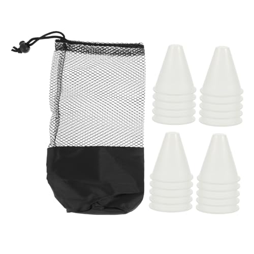 20-Piece Glow-in-The-Dark Roller Skating Training Cones Set Carry Bag Anti-Wind Road Markers for Sports Agility Drills and Obstacle Courses