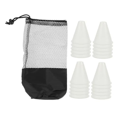 20-Piece Glow-in-The-Dark Roller Skating Training Cones Set Carry Bag Anti-Wind Road Markers for Sports Agility Drills and Obstacle Courses
