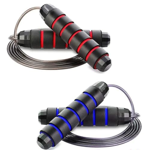 2 pack- Jump Ropes- "Amazing Manny'' The jump ropes are made for skipping/ jumping rope. Good exercise. it can be used to build endurance, speed and overall cardiovascular health, it is adjustable with comfortable hand padded hand grips. - color: Blue
