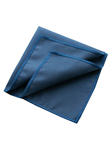 Unisex Sweat Absorbing Microfiber Handkerchiefs Quick Dry Sport Gym Towels 5 Pack - color: Navy Bule 01a