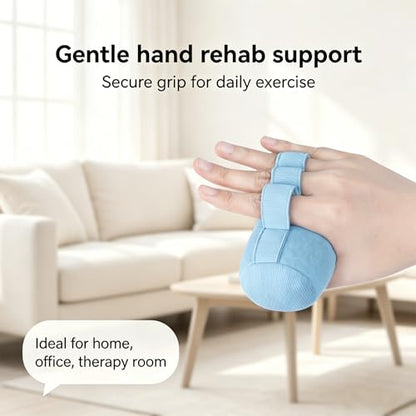 Firm Palm Grip Strengthener with PE Tube Filling, Finger Contracture Cushion for Hand Therapy, Adjustable Hand Splint Alternative for Stroke Recovery, Grip Strength & Hand Function Training, Blue