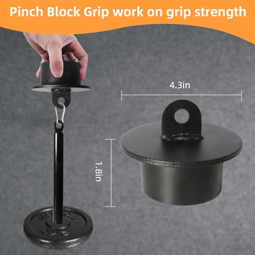 Pinch Block Grip Strength Set : Pinch Trainer Grip with Loading Pin for Finger Forearm Hand Strength Rock Climbing Strengthener Training Workout Equipment