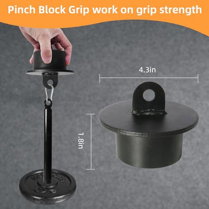 Pinch Block Grip Strength Set : Pinch Trainer Grip with Loading Pin for Finger Forearm Hand Strength Rock Climbing Strengthener Training Workout Equipment