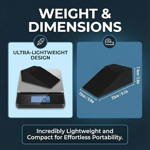 Pack of 2 Squat Wedge Block for Heel Elevated Squat Weightlifting Calf Stretcher Slant Board for Mobility Balance and Strength Performance