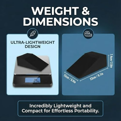 Pack of 2 Squat Wedge Block for Heel Elevated Squat Weightlifting Calf Stretcher Slant Board for Mobility Balance and Strength Performance