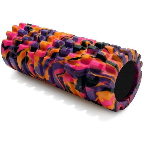 321 STRONG Patented 3-Zone Massage Roller, Medium Density for Exercise - color: Sunrise