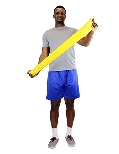 Cando 10-5621 Yellow Latex-Free Exercise Band, X-Light Resistance, 50 yd Length