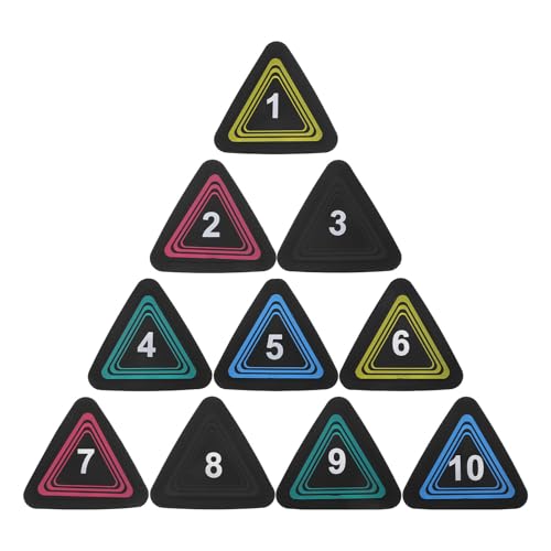 10pcs Numbered Sports Markers, 1-10 Football Training Marker, Anti-Slip Spot Floor Spots for Agility Drills, Basketball, Football Training, Sport Activities