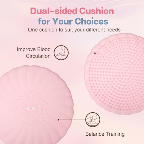 Wobble Cushion, Extra Thick Wiggle Seat for Sensory Kids, Non-slip Balance Disc with Inflation Pump for Adults Core Strength, Posture Improvement & Physical Therapy (13.5in/34cm)