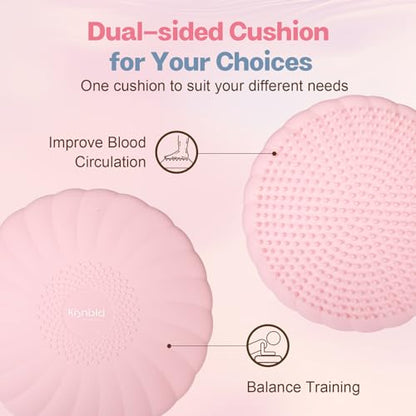 Wobble Cushion, Extra Thick Wiggle Seat for Sensory Kids, Non-slip Balance Disc with Inflation Pump for Adults Core Strength, Posture Improvement & Physical Therapy (13.5in/34cm)