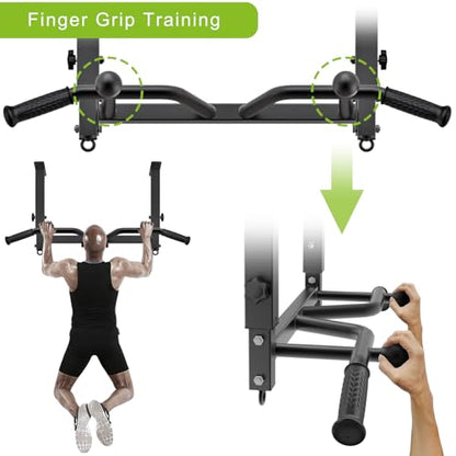 SELEWARE Heavy Duty Welded Pull Up Bar Wall/Joist/Ceiling Mount Chin Up Bar - color: F2: Black 24" Ceiling Mount Pull Up Bar