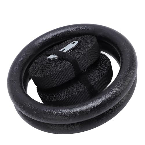Gymnastic Rings with 15ft Straps, 300kg/660lbs Capacity, Adjustable Exercise Rings for Calisthenics, Home Gym & Outdoor Fitness Training, High Stability ABS Polyester Material