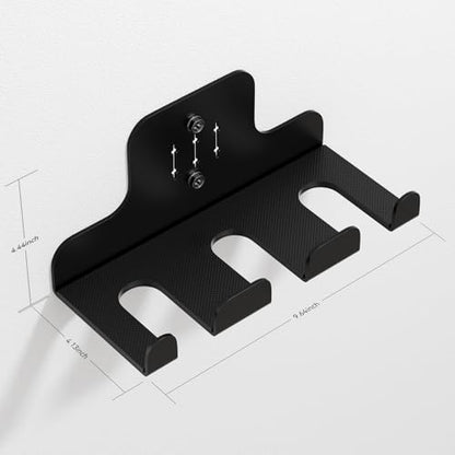 JNIHEEP Barbell Wall Holder,Olympic Barbell Hanger,Home Gym Bar Wall Rack - color: Black 3 hooks