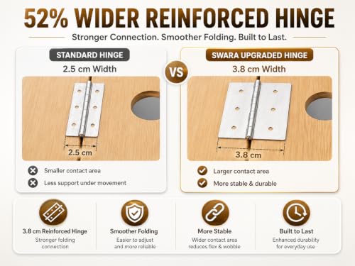 Swara 12.6″ Wooden Slant Board for Calf Stretching & Exercise (Board only) - size: 12.6 Inch