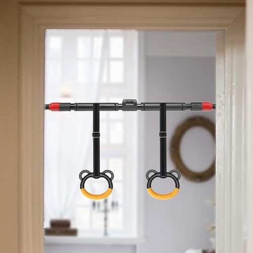 Colaxi Gymnastics Rings Gym Rings Home Pull Rings Adjustable Straps Buckles Portable 400kg Load Bearing Training Rings Pull up Rings