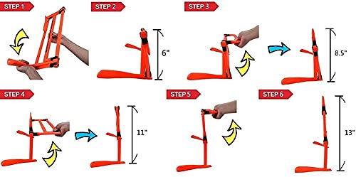 4-Pack Agility Speed Training Adjustable Hurdle Set, 4 Heights, Mini Ultra Durable Football Hurdles ladders