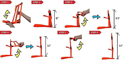 4-Pack Agility Speed Training Adjustable Hurdle Set, 4 Heights, Mini Ultra Durable Football Hurdles ladders