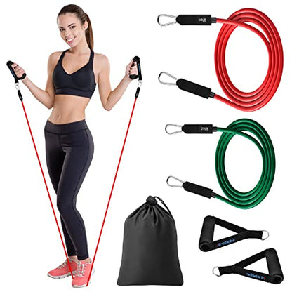 Door Anchor Strap for Resistance Bands Exercises, Multi Point Anchor Gym Attachment for Home Fitness, Portable Door Band Resistance Workout Equipment, Easy to Install, Punch-Free, Nail-Free - style: Bands+Handles (20+30 LBS)