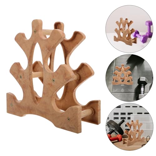 OSALADI Dumbbell Rack Stand Small Three-tier Weight Storage Rack Compact Home Gym Organizer for Training Dumbbell and Kettlebell Storage
