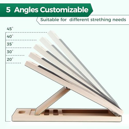 Slant Board for Calf Stretching, Wooden Slant Boards for Exercise, 300 Lbs Weight Capacity Squat Wedge, Premium Calf Stretcher, Physical Therapy Equipment for Rehab & Strength Training