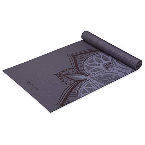 Gaiam Yoga Mat - Premium Thick Non Slip Exercise & Fitness Mat for All Types of Yoga, Pilates & Floor Workouts - color: Aubergine Point