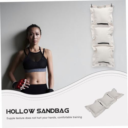 HEMOTON Wing Style Wall Mounted Training Sandbag Triplet Set, Thickened Empty Boxing Exercise Tool for Home Workout, Hanging Fitness Punching Bag Pad for Martial Arts Practice