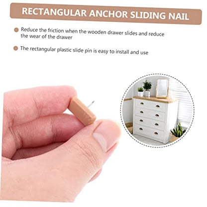 Shaped Cleat Sliders for Furniture Core Sliders Plastic Drawer Slide Socket Easy Install for Dresser Drawer Guides