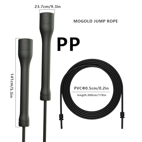 10,000-Drop Unbreakable Jump Rope, 5mm PVC Adjustable Speed Rope with Ergonomic PP Handles for Boxing, HIIT & Home Gym - color: Black