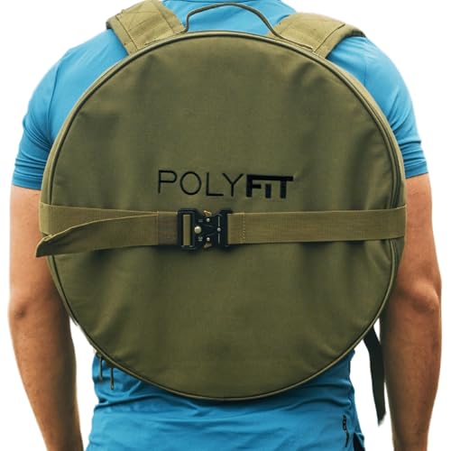 Polyfit PL8 Backpack for Olympic Weight Plates - Weighted Backpack for Strength Training, Rucking, and Gym Workouts - OD GREEN