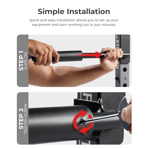 Sunny Health & Fitness Power Cage Squat Rack Upgrade Attachments, Dip Bar, Plate Bar Holder, Belt Squat, J Hook, Lat, Adapter, U Ring, Pull Up Bar, Landmine, Captain's Chair, Tricep Rope For Home Gym - style: Olympic Adapter