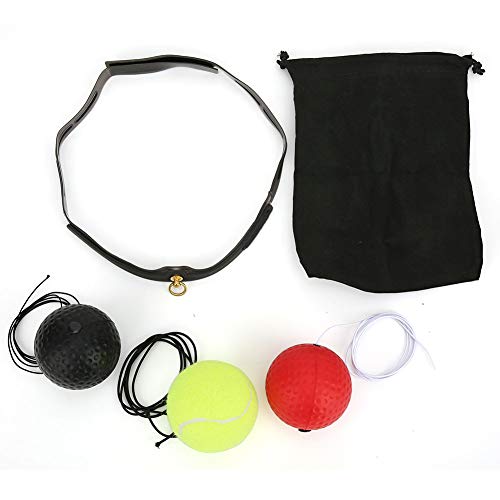 Dioche Boxing Reflex Ball Set with Reflex Ball and Headband, Boxing Speed Training Balls, Boxing Punch Exercise Ball for Reflex Speed Training, Fight Skill and Hand Eye Coordination Training