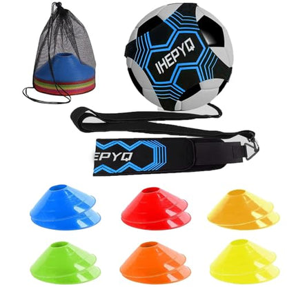 Solo Soccer Trainer Soccer Training Equipment for Kids and Adults Hands Free Solo Practice Perfect for Football Skills Improvement Fit