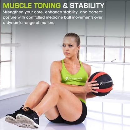 ProsourceFit Weighted Medicine Ball for Full Body Workouts - size: 10 LB
