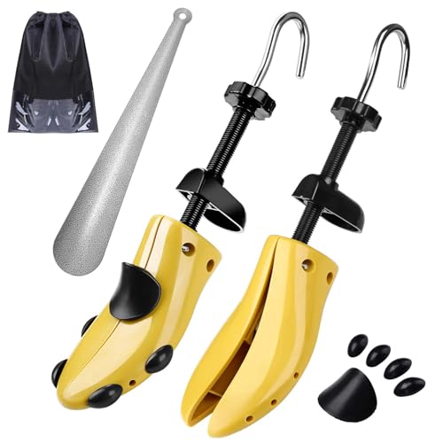 eachway Shoe Stretcher Shoe Trees,Adjustable Length & Width for Men and Women - color: M(for M's Us6.5-10; Wm's Us10-13.5 )Yellow