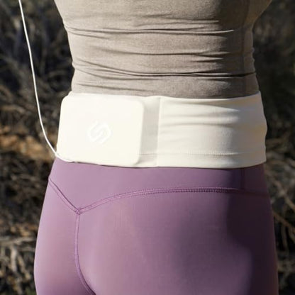 Sporteer VersaSlim Low-Profile Running Belt, Gym Waist Pack, Off-White, XL - color: Off-White, size: X-Large