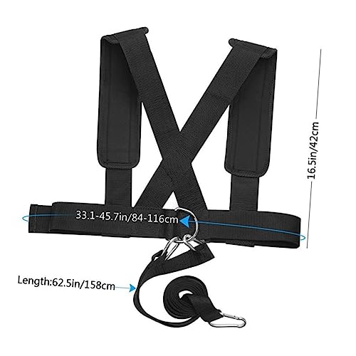 2pcs Weight Bearing Shoulder Straps Resistance Belt for Fitness Training Metal Buckles Lightweight Sled Harness for Running Speed Strength Workout