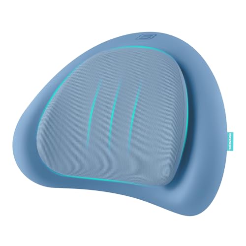 Skechers Lumbar Pillow Premium Memory Foam, Double-Layer-Office Chair Cushion for Tailbone Pain Relief,Butt Pillow for Office Chair,Car seat Cushion,Long Sitting Office Workers,and Car Drivers,Blue - color: Blue