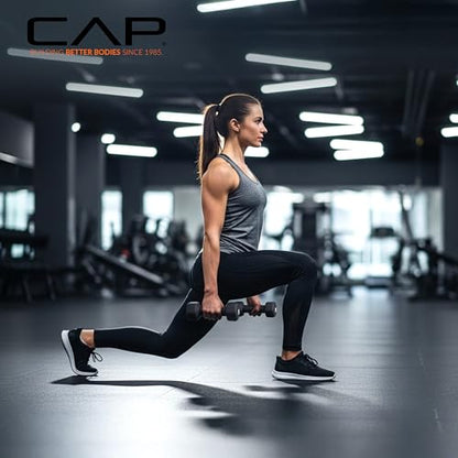 CAP Barbell Neoprene Dumbbell Weights Pairs & Sets | Black - style: 60 lb Set