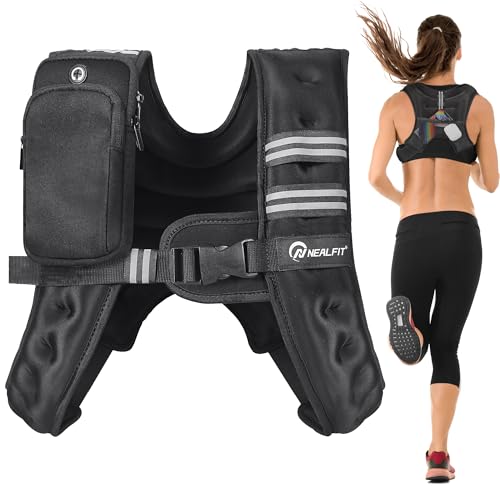 Weighted Vest for Men & Women, 5lbs/10lbs/15lbs/20lbs Weight Vest, Perfect for Running, Walking, Fitness, and Strength Training