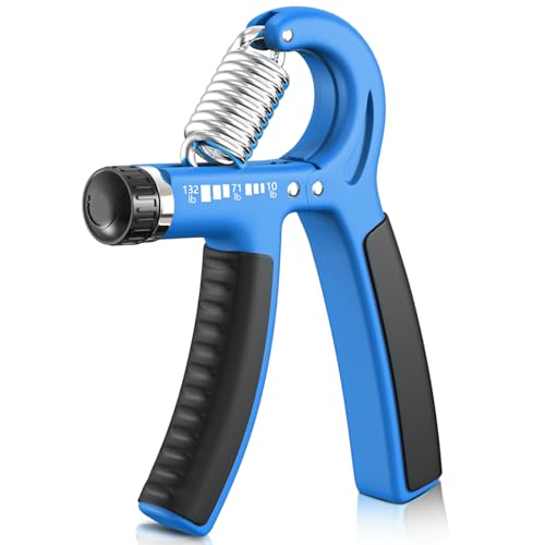 FitBeast Grip Strengthener Forearm Strengthener, Adjustable Hand Grip for Strength Training & Rehabilitation, 10-132 lbs Resistance, Ideal for Athletes and Physical Therapy - color: Light Blue
