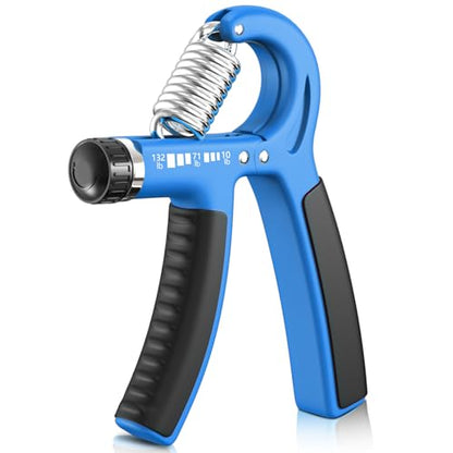 FitBeast Grip Strengthener Forearm Strengthener, Adjustable Hand Grip for Strength Training & Rehabilitation, 10-132 lbs Resistance, Ideal for Athletes and Physical Therapy - color: Light Blue