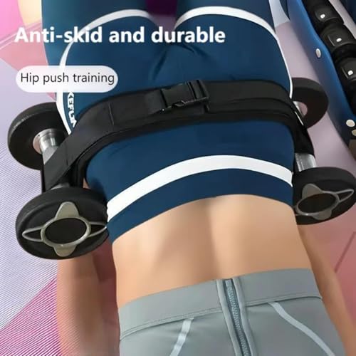 Exercise Hip Thrust Belt Workout Equipment Weighted Adjustable for Glute Strength Training, Use with Heavy Duty Kettlebells