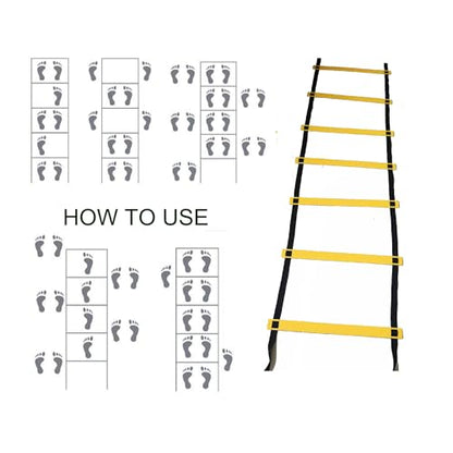 Footwork Ladder Agility Ladder with Ladder Bag, High Intensity Speed Ladder Best Football Drills Agility Equipment for Agility Training and More