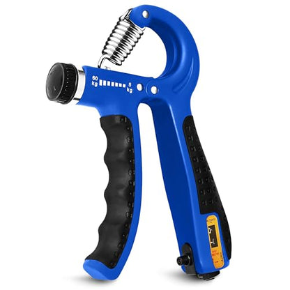 Hand Grip Strengthener Trainer with Adjustable Resistance 10-130lbs (4.5-59kg), Forearm Hand Grip Strength Exerciser for Muscle Building, Injury Recovery, and Therapy Stress Relief