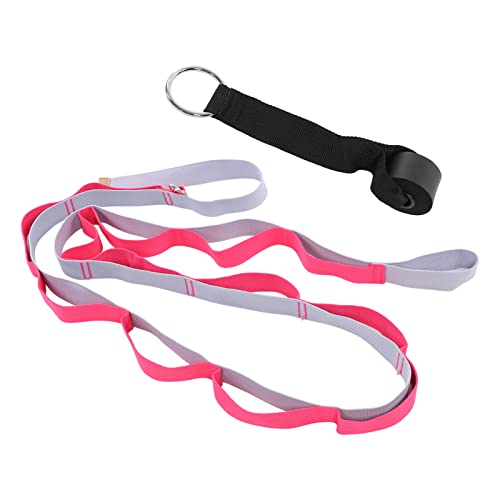 KANASI Yoga Stretching Strap, adjustable fitness band for leg flexibility improvement in gymnastics dance and physical therapy - color: Red