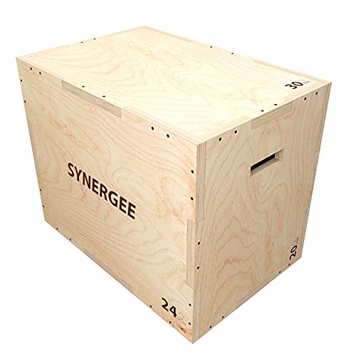 Synergee 3 in 1 Wood Plyo Box – Multiple Sizes - color: Wood Plyo - 30/24/20
