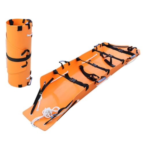 Foldable Spine Board Stretcher, Multifunctional Rescue Stretcher, Roll Type Foldable Stretcher, Backboard for Patient, Transfer Backboard EMT Immobilization for Medical Emergency Rescue